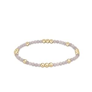 Enewton Gold and Light Gray Worthy Beaded Stretch Bracelet